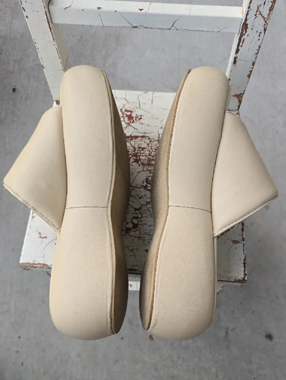 ZARA Platform Cream Slide Sandals 7/37